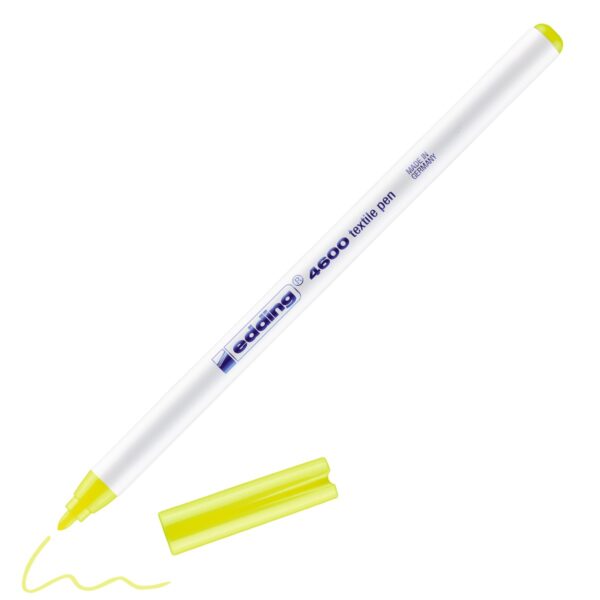 edding 4600 textile pen - 1 mm - neon geel - Afbeelding 1