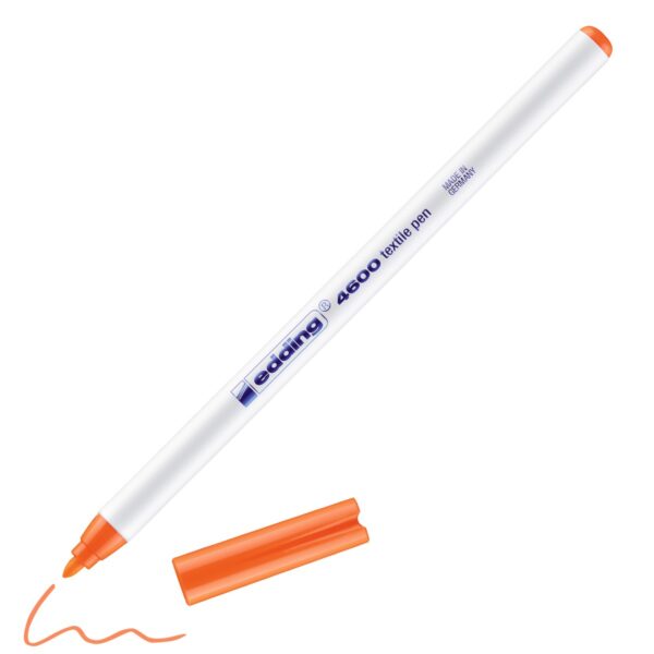 edding 4600 textile pen - 1 mm - neon oranje - Afbeelding 1