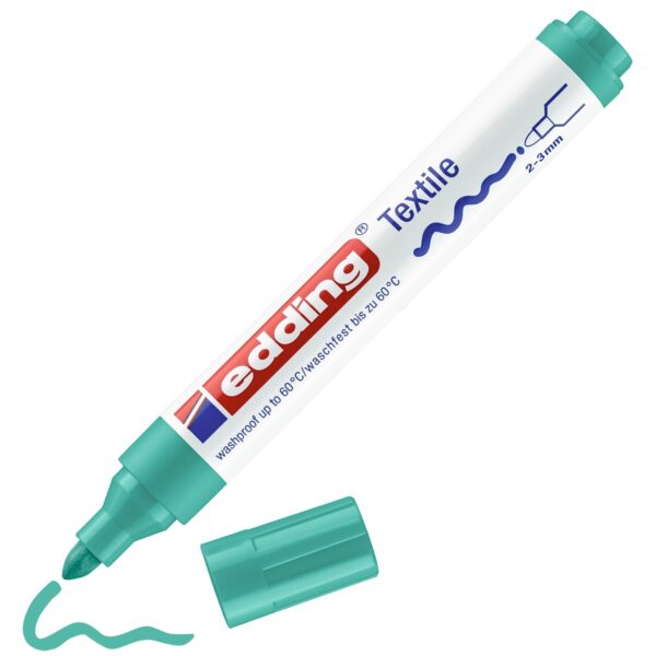 edding 4500 textile pen - 2 tot 3 mm - vaalgroen - Afbeelding 1