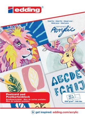 edding blok acrylpapier - A6 - 20 vellen