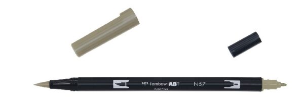 Tombow ABT Dual Brush Pen - N57 warm grey - Afbeelding 1