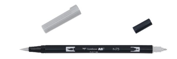 Tombow ABT Dual Brush Pen - N75 cool grey - Afbeelding 1