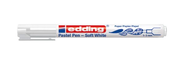 edding 1500 pastel pen - 1 tot 3 mm - soft white - Afbeelding 1
