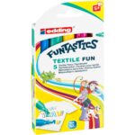 edding 17 FUNTASTICS Textile Fun - textielstiften - 5 stuks