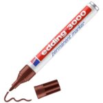edding 3000 permanent marker - 1,5 tot 3 mm - bruin