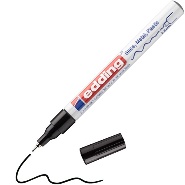 edding 780 lakmarker - glans - 0,8 mm - zwart - Afbeelding 1
