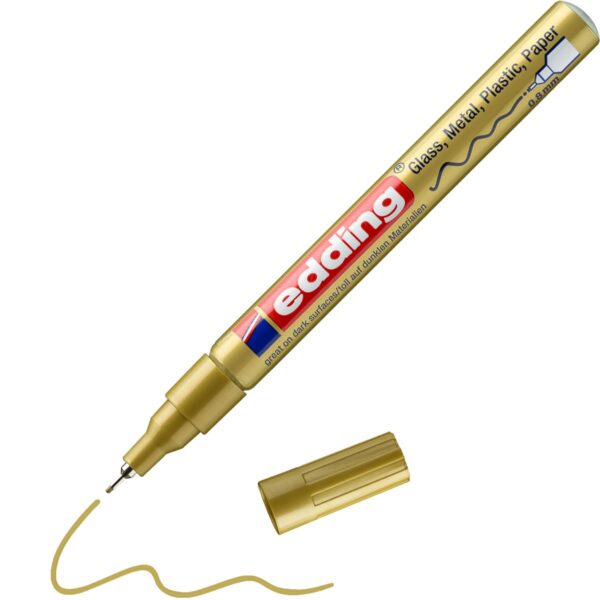 edding 780 lakmarker - glans - 0,8 mm - goud - Afbeelding 1