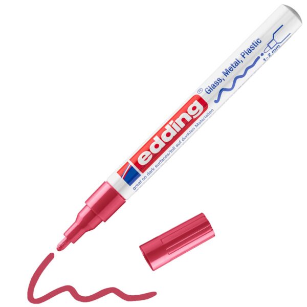 edding 751 lakmarker - glans - 1 tot 2 mm - rood - Afbeelding 1