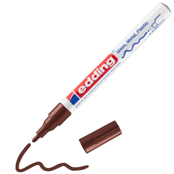 edding 751 lakmarker - glans - 1 tot 2 mm - bruin - Afbeelding 1