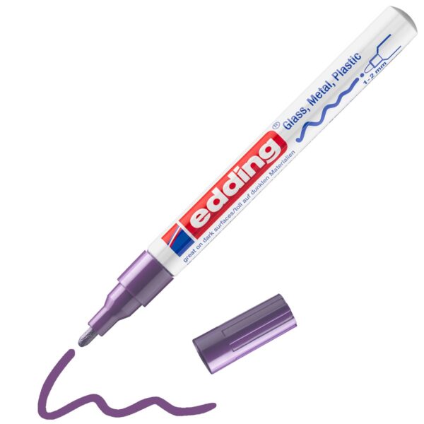 edding 751 lakmarker - glans - 1 tot 2 mm - paars - Afbeelding 1