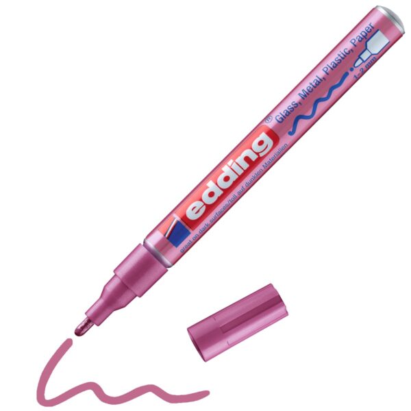 edding 751 lakmarker - glans - 1 tot 2 mm - roze metallic - Afbeelding 1