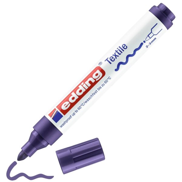edding 4500 textile pen - 2 tot 3 mm - violet - Afbeelding 1