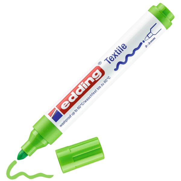 edding 4500 textile pen - 2 tot 3 mm - lichtgroen - Afbeelding 1