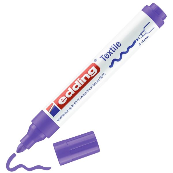 edding 4500 textile pen - 2 tot 3 mm - neon violet - Afbeelding 1