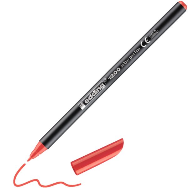 edding 1200 colour pen - 1 mm - rood - Afbeelding 1