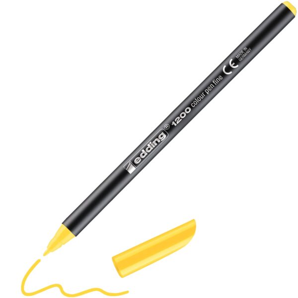 edding 1200 colour pen - 1 mm - geel - Afbeelding 1