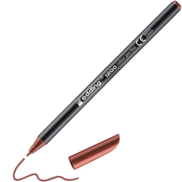 edding 1200 colour pen - 1 mm - bruin - Afbeelding 1