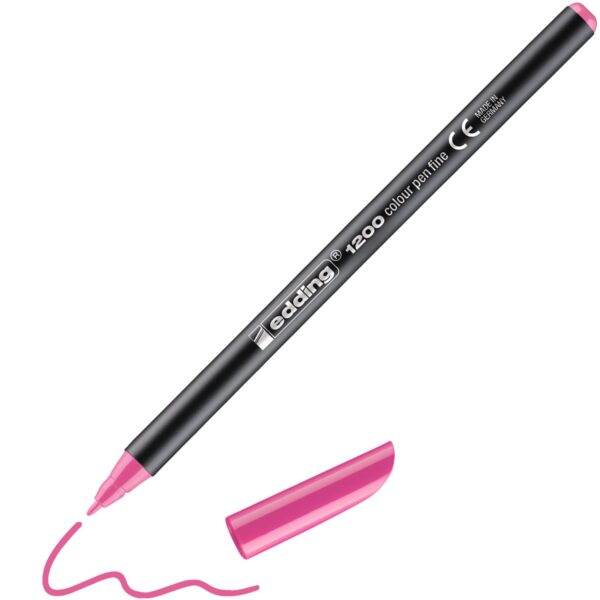 edding 1200 colour pen - 1 mm - roze - Afbeelding 1