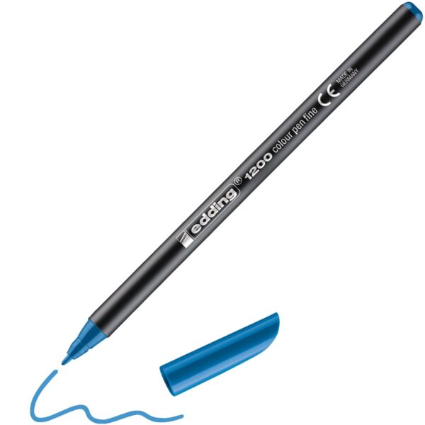 edding 1200 colour pen - 1 mm - lichtblauw - Afbeelding 1