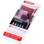 edding 1200 colour pen metallic set - 6 stuks