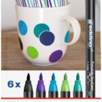 edding 4200 porcelain brushpen set - 6 stuks - koel