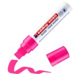 edding 4090 chalk marker - blokpunt - 4 tot 15 mm - neon roze