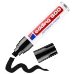 edding 800 permanent marker - beitelpunt - 4 tot 12 mm - zwart