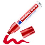 edding 800 permanent marker - beitelpunt - 4 tot 12 mm - rood