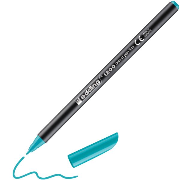 edding 1200 colour pen - 1 mm - turquoise - Afbeelding 1
