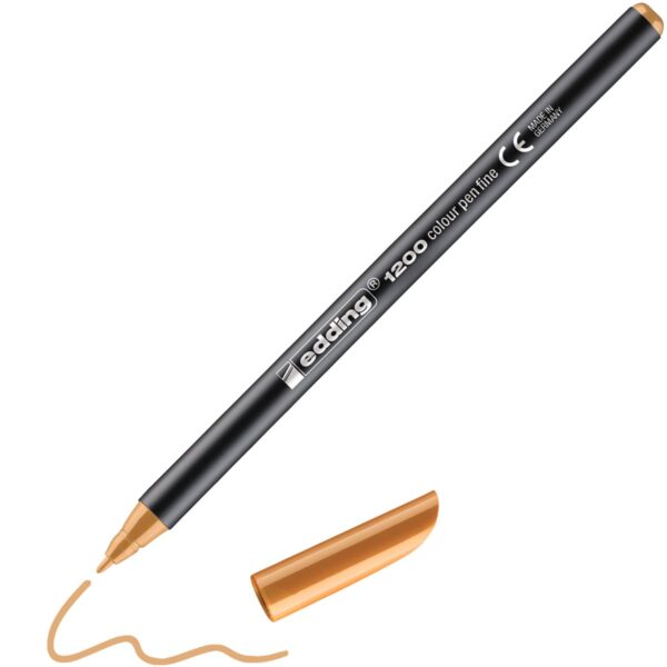 edding 1200 colour pen - 1 mm - lichtoranje - Afbeelding 1