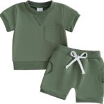 Mini Fashion™ - Cool&Comfortabel - Zomer Peutersetje Groen / 86 (12-18 maanden) | Educatief Speelgoed
