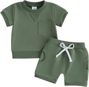 Mini Fashion™ - Cool&Comfortabel - Zomer Peutersetje Groen / 86 (12-18 maanden) | Educatief Speelgoed