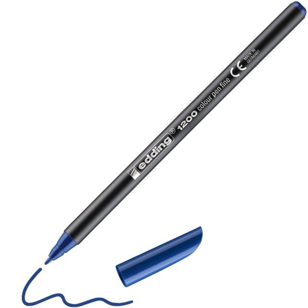 edding 1200 colour pen - 1 mm - staalblauw - Afbeelding 1