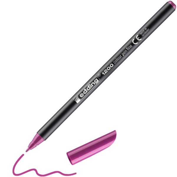 edding 1200 colour pen - 1 mm - fuchsia - Afbeelding 1