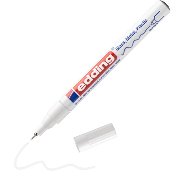 edding 780 lakmarker - glans - 0,8 mm - wit - Afbeelding 1