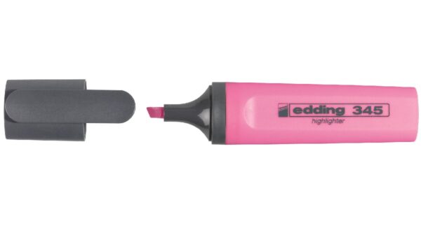 edding 345 highlighter - 2 tot 5 mm - roze - Afbeelding 1