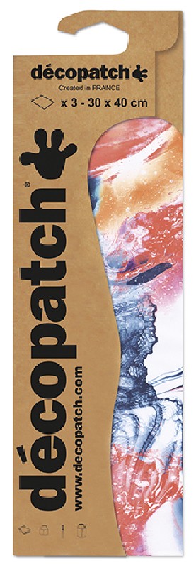 Décopatch - 30x40 cm - 3 vellen - marbling