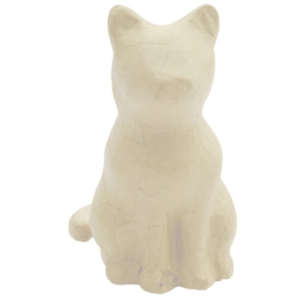 papiermaché - zittende poes - Afbeelding 1