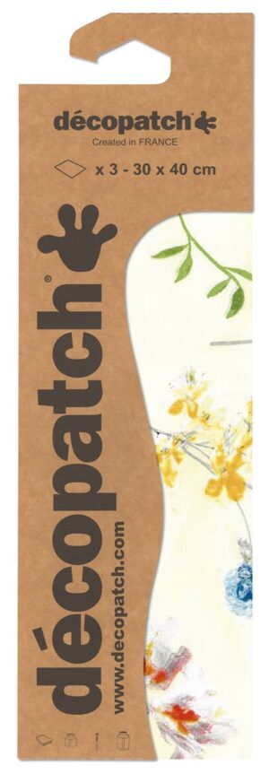 Décopatch - 30x40 cm - 3 vellen - veldbloemen