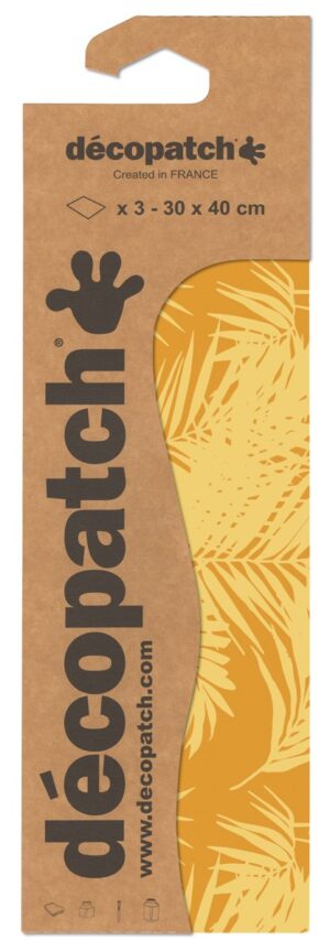 Décopatch - 30x40 cm - 3 vellen - oranje bladeren