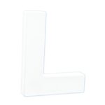 Décopatch - staande letter - 12 cm - L
