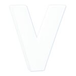 Décopatch - staande letter - 12 cm - V