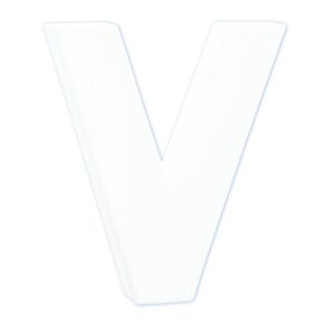 Décopatch - staande letter - 12 cm - V