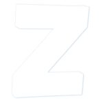 Décopatch - staande letter - 12 cm - Z