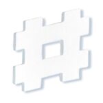 Décopatch - staand figuur - 12 cm - hashtag