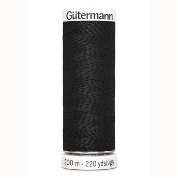 Gütermann naaigaren - universeel - 000 zwart - Afbeelding 1