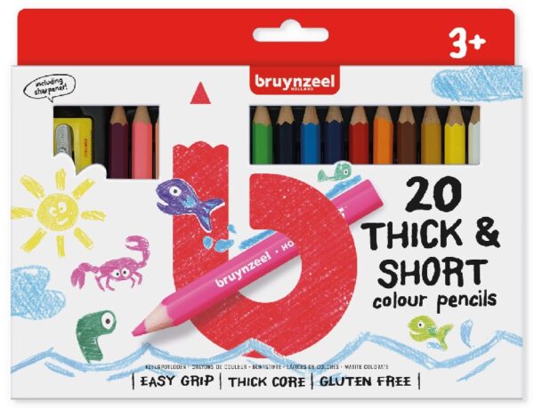 Bruynzeel Kids - kleurpotloden kort&dik - 20 stuks - Afbeelding 1