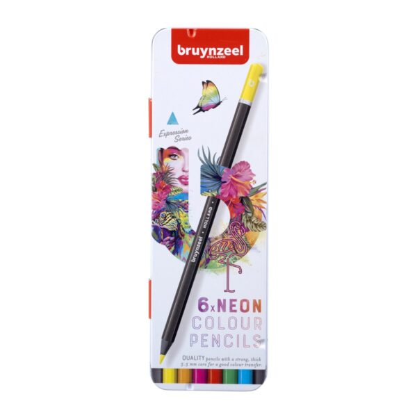 Bruynzeel Creatives - kleurpotloden - 6 stuks - neon - Afbeelding 1