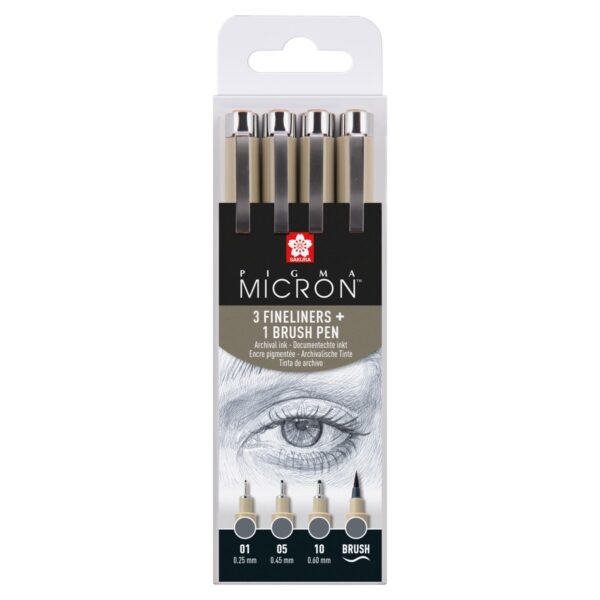 Sakura Pigma Micron set - 4 stuks - koelgrijs - Afbeelding 1