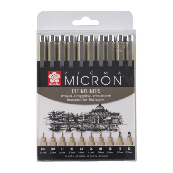 Sakura Pigma Micron fineliners - 10 stuks - Afbeelding 1